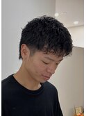短髪パーマ