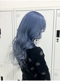 ペールブルー/溝の口/ブリーチ/ダブルカラー/レイヤーカット