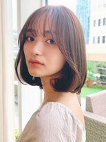 バイオレット 栄店(Violet)&nbsp;韓国ボブ キャラメルベージュの【タンバルモリ】スタイル