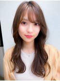 透明感オナチュラルブラウンブリーチなし冬カラー20代30代