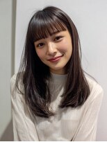 コトン(COTON)&nbsp;着物ヘア/ダークアッシュ/ミディアムレイヤーカット/浜町