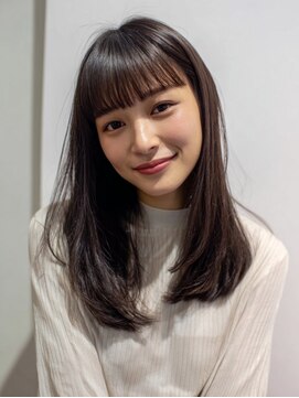 コトン(COTON) 着物ヘア/ダークアッシュ/ミディアムレイヤーカット/浜町