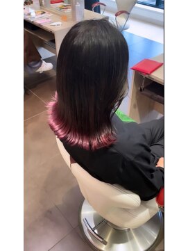 アース 会津若松店(HAIR&MAKE EARTH) ピンクグラデーションミディ