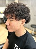 スパイラルパーマ ツーブロック マッシュ メンズパーマ【札幌】