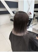 シルバーグレージュボブグラデーションカラー