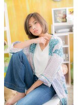 ヘアアンドビューティー ミック(Hair & Beauty miq)&nbsp;透明感ある、ツヤカラーボブ(miq阿佐ヶ谷)