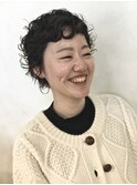 ショートハネ感パーマ