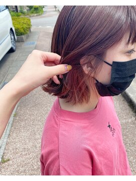 フィオーレ ヘアデザイン(FIORE hair design) インナーカラー/ピンク/ラベンダー/ボブ