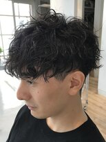 ツイストスパイラルパーマメンズパーマ波巻きパーマツーブロック
