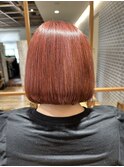 ダブルカラーショートボブインナーカラーハイライトケアブリーチ