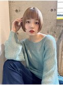 おしゃれミニボブ顔回りレイヤーワイドバング
