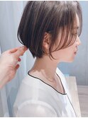 Say.大人ショートボブアッシュブラック丸みショート表参道青山