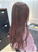 大人可愛い暖色系カラーピンクブラウン透明感カラー美肌
