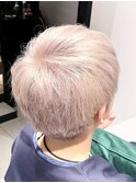 ハイトーンホワイトピンクベージュマッシュ