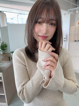 ヴィンスジオ 岐阜駅南(vince gio) レイヤーカット/ブラウンカラー