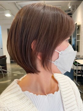 ソワネ 表参道(soigne) 表参道大人ショートボブくびれショートヘア白髪ぼかしハイライト