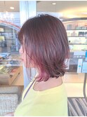 インナーカラーイヤリングカラーピンクベージュラベンダーピンク