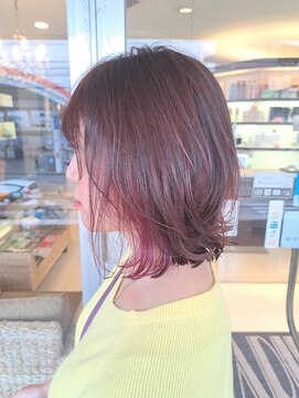 マリーインターナショナル 浦添店(MARIE INTERNATIONAL) インナーカラーイヤリングカラーピンクベージュラベンダーピンク