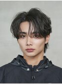 難波センターパートニュアンスパーマフェザーショート緩め色気◎