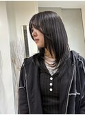 レイヤーカット×暗髪