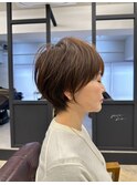 別府ショートボブ顔まわりレイヤーカット髪質改善カラー30代