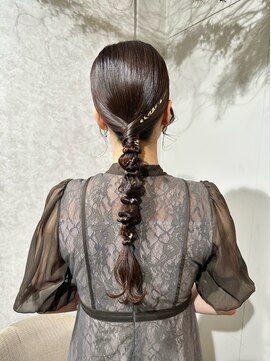 アミー 銀座(Ammy) 結婚式ヘアセット♪yu #お呼ばれヘア#ヘアセット#ヘアアレンジ