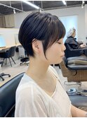 ☆暗めカラーデザインカラーグランマッシュショートボブ[船橋]