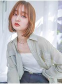 内巻き　ボブ　ワンレン　ストレート