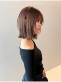 ボブレイヤー透明感カラー