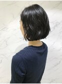 コスメパーマ×セミウェットワンレンボブ【表参道青山原宿】
