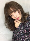 愛されパーマ×セミロング