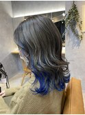 グレージュ×ブルー☆