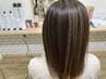 【髪質改善☆さらりとした手触り】　カット+グレーカラー+トリートメント