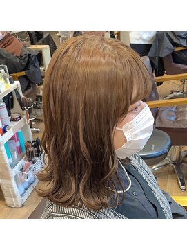 ワット 原宿店(W) 【担当yumi】ブリーチなしラテベージュ