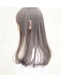 ブリーチなしカラー　透明感　グレージュ