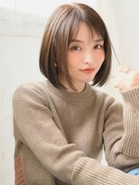 アグ ヘアー ダリア 喜多方店(Agu hair dahlia)&nbsp;《Agu hair》小顔効果◎前下がりオリーブグレージュボブ