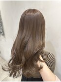 モカベージュ/くびれヘア/艶カラー/巻き髪