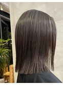 簡単スタイリングな切りっぱなしロブ