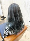 オリーブカラー（バレイヤージュ）