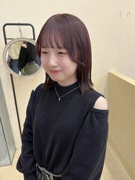 スニュウ(snuw) ピンクカラー/ラベンダーカラー/ボブ【snuw_ayano】