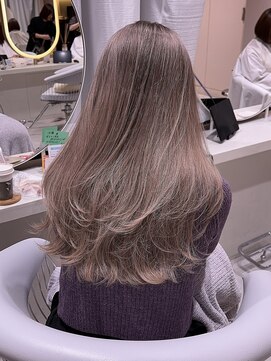 サンド クリア 横浜本店(sand clear) くびレイヤーボブルフネビージュ小顔ワンレンこなれミディ