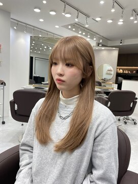 アイズ 横浜(IS) 横浜/mikiya指名/ブリーチカラー/ミルクティーベージュ