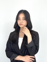 ニューヨークニューヨーク 阪急高槻店(NYNY)&nbsp;韓国風レイヤー大人黒髪ロングくびれ巻き10代20代30代40代