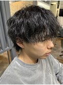 札幌大通メンズショートカットシャドウツイストスパイラルパーマ