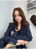 ミディアムパーマニュアンスパーマ前髪