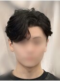 センターパート ニュアンスパーマ