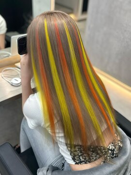 ラピス 福岡天神店(Lapis) ホワイトミルクティーグレージュ×ハイライトメッシュ