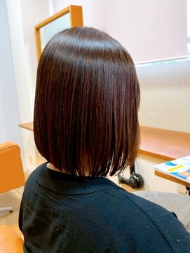 ヘアーブランドジン ティアラ(HAIR BRAND Jin Tiara) 酸性ストレート×ボブ【松山美容室】