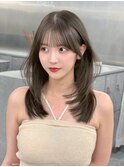 レイヤーカット　ミディアム　ワンカール『MAEUL luna 桔川』