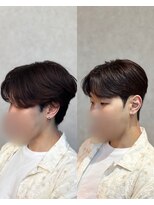 エクシア 六甲道店(EXCIA)&nbsp;ショートセンターパート/ダウンパーマ/韓国メンズヘア